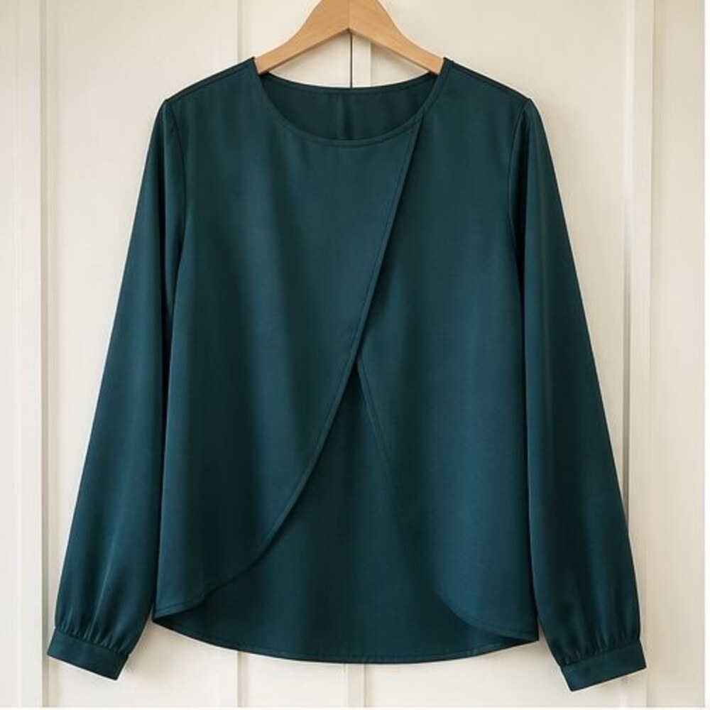 Teal Ruffle Blouse